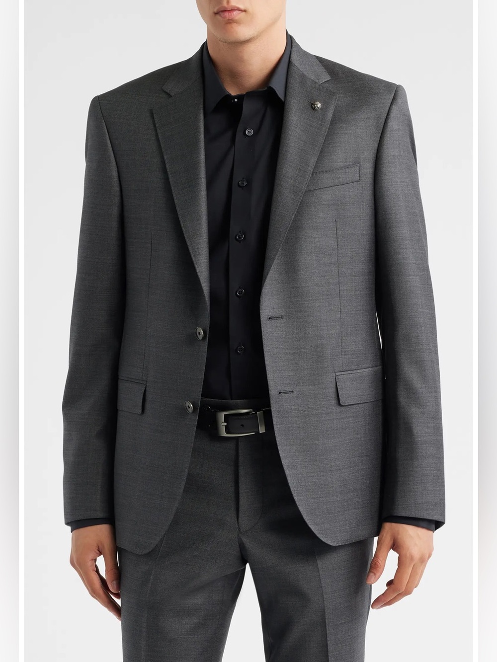 New Jack Victor Stacey Suit Jacket Blazer Gray Charcoal Sz 40S